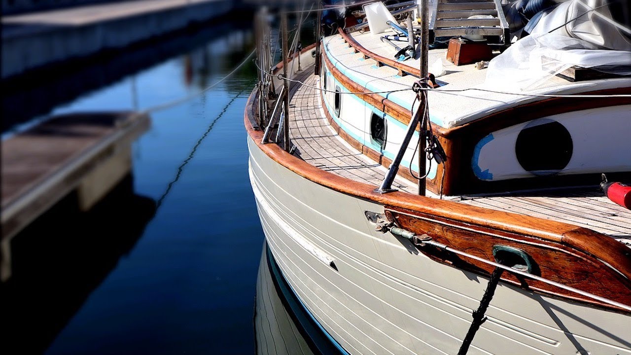 teak deck sailboat