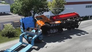 [#1052] RECKLESS Driver | This DAF FAILED to yield!! 🔜 BIG CRASH! ➡️ BANNED! | ETS2 TruckersMP
