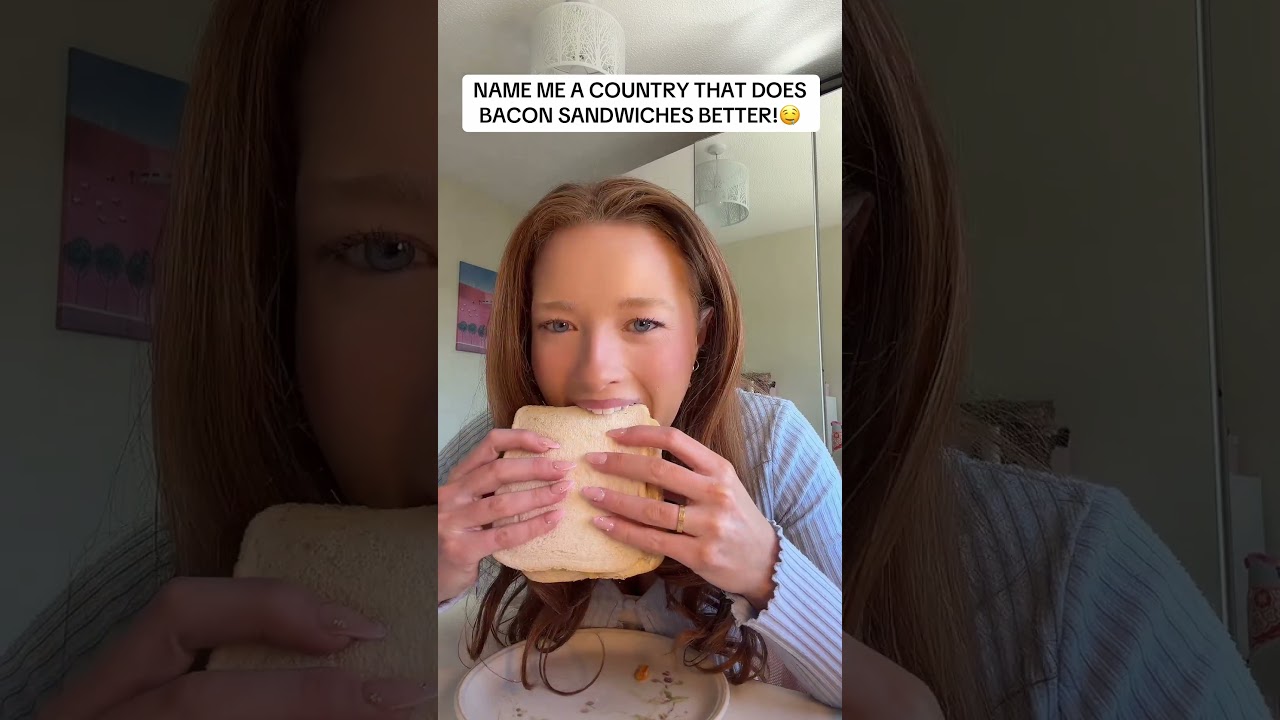 NAME ME A COUNTRY THAT DOES BACON SANDWICHES BETTER!🤤 #fyp #baconsandwich #britishscran #ukfood