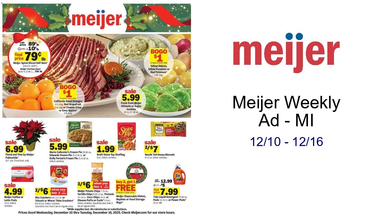Meijer Weekly Ad - MI 12/10 - 12/16