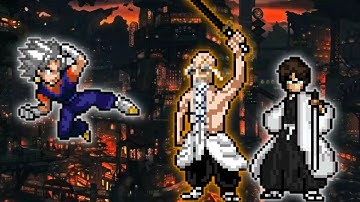 Vegito OP(All Form)(New) VS Yamamoto V2 OP & Captain Aizen V2 OP  in Jump Force Mugen