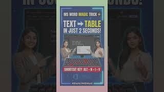 How to Convert Text To Table in MS Word 🔥 | Easy Trick #Shorts