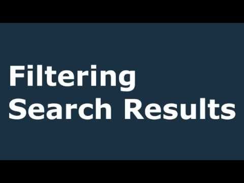 Filtering Search Results :: CMF Clearinghouse Tutorial