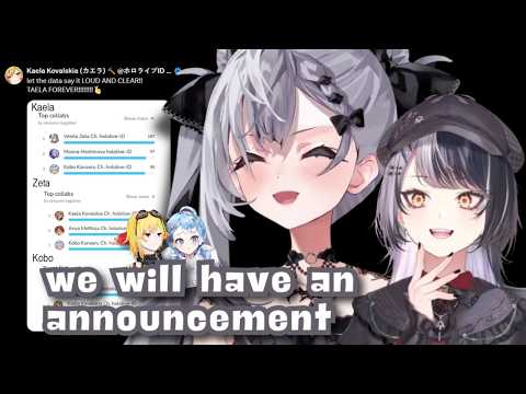 when ZETA was talking about BoZet VS TaEla, then she mentioned an announcement with SHIORI instead