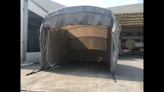 semiautomatic folding car tent installation video