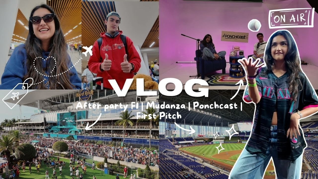 Una semana caótica como influencer en miami!  Marlins first pitch + Formula1 + ponchcast -XIME PONCH