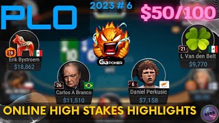 Online High Stakes PLO Cash Game  Highlights ♠️ $50/100 | 2023 #6