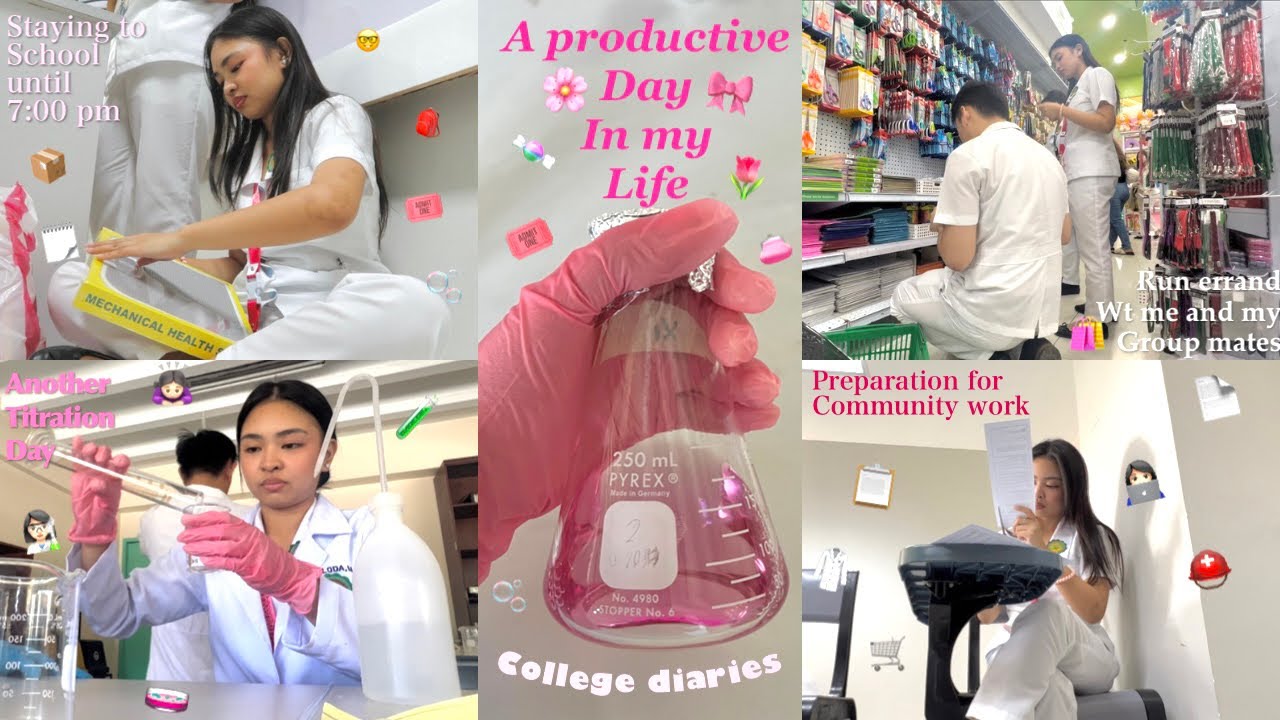 A PRODUCTIVE DAY IN MY LIFE (staying in school until 7:00 pm, running ...