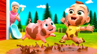 Bath Song (Farm Edition) | Lalafun Nursery Rhymes & Educational Songs For Babies