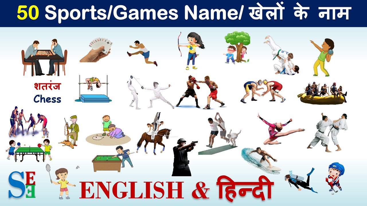 Sport with names. Name 5 sport