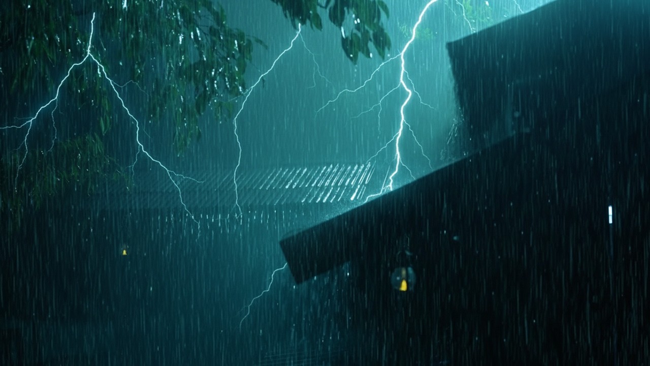 Дождь и раскаты грома на жестяной крыше — залог расслабления и глубокого сна.