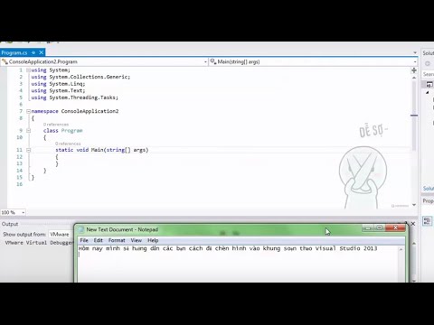 Video Cách thêm hình vào khung soạn thảo Visual Studio - youtube