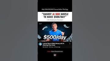 “Easiest AI Side Hustle to Make $500/Day#ai