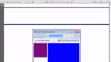 HTML-Çerceve (Frameset) Yapımı
