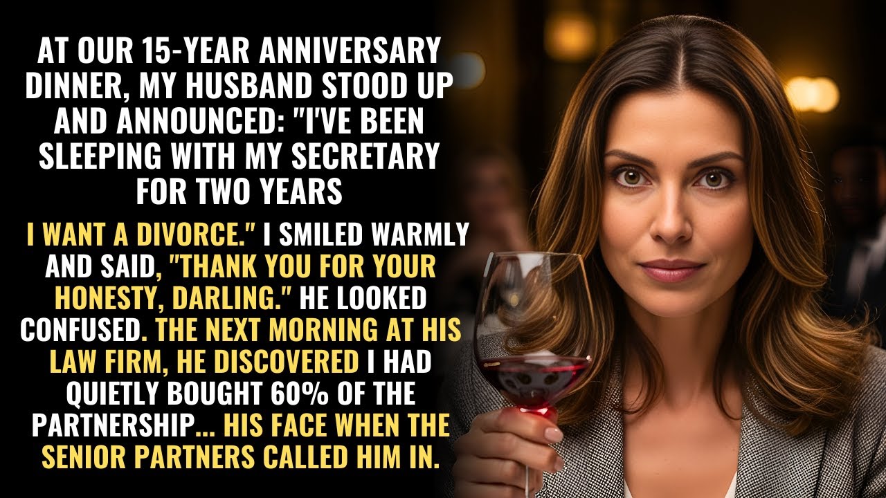 Husband announced his AFFAIR at our anniversary. I thanked him. He didn't know I owned the FIRM...