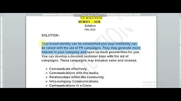 MCM401 GDB SOLUTION 2023 || MCM401 GDB SOLUTION FALL 2022