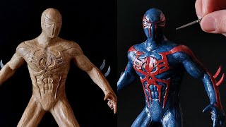 Sculpting SPIDER-MAN 2099 | Timelapse [ Miguel O'Hara ]