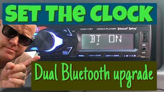 Setting The Clock in the DUAL XDM17BT Bluetooth car stereo upgrade of “Vicky”.