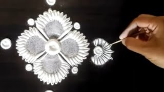 Simple daily easy RANGOLI Design in 5 minutes by Creative Hands