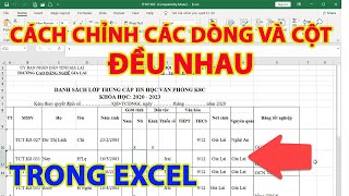 Top 9 cách làm đều ô trong excel mới nhất năm 2022