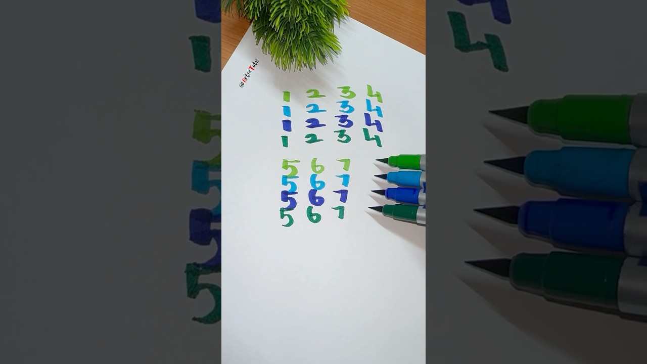 🦚#4d Numbers writing ✍️ #art #trending #shorts #satisfying #number #maths #drawing #funny #ytshorts