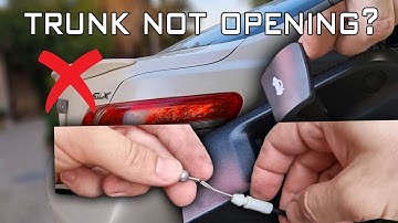 Here is why your trunk not Opening from inside / How to repair trunk cable without removing