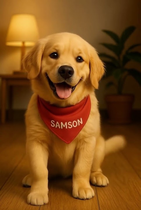 Samson the Dog Says Hello – Your New Adorable Friend! 🐶❤️ #cutedogmoments  #goldenretriever #shorts