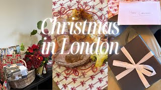 런던의 겨울 일상 & 크리스마스 홈파티 | M&S 장보기 · 시크릿 산타 🎅🏻