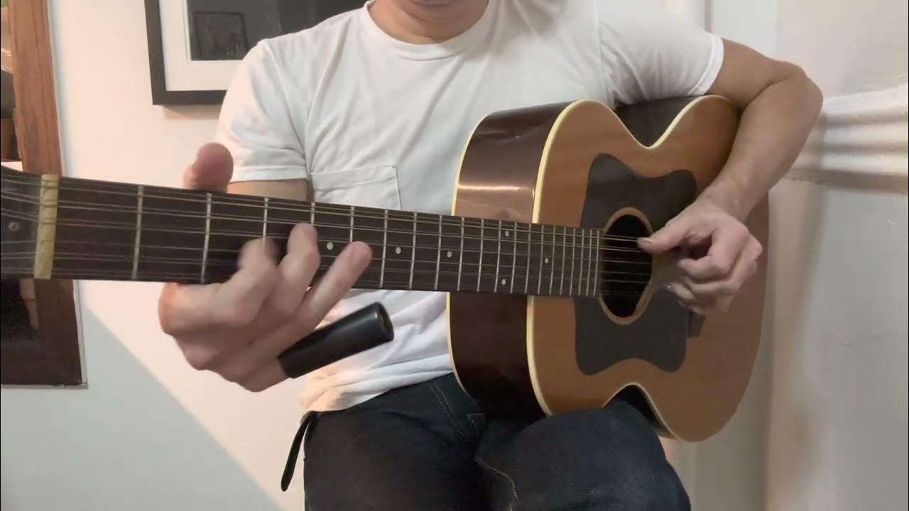 Short fingerstyle acoustic guitar song w/slide GuildGuitarsUSA 12