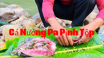 Món Cá Suối Nướng Gập, hay còn gọi cá nướng Pa Pỉnh Tộp #casuoi 