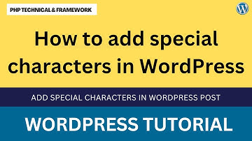 How to add special characters in WordPress || add special characters In WordPress post