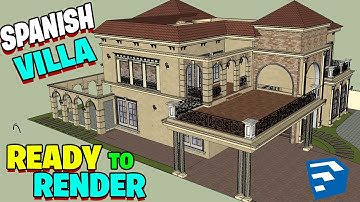 Modern Spanish Villa Design | Easy to Draw | Sketchup Tutorials Hub