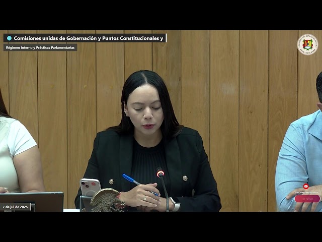 🌐 Comisiones unidas de Gobernación y Régimen Interno y Prácticas Parlamentarias