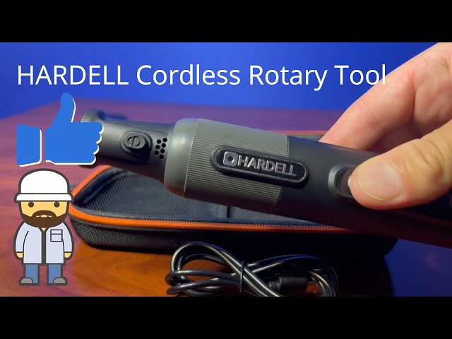 HARDELL 8V Cordless Rotary Tool – 5 Speeds Up To 28,000 RPM, 42 Accessories, LED Light, Type-C Fast Charge, 0.44 Lbs