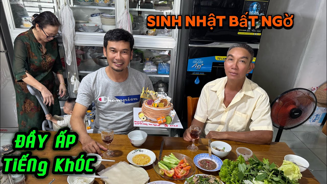 BA MẸ VỢ TỔ CHỨC SINH NHẬT ĐƠN SƠ CHO TIẾT CƯƠNG TẠI QUÊ