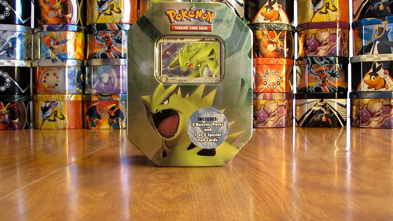Pokemon Tyranitar ex Tin Opening