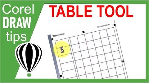 Using the Table Tool in CorelDraw