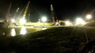 Time-lapse video of Ponca City rail bridge construction