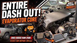 We Removed the ENTIRE Dash! 2003 Dodge Ram Evaporator Core Replacement