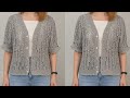 SUPER EASY💯✨ Crochet Women Sweater stitch Pattern 💯 How to Crochet Women Blouse Cardigan 
