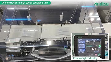 Demonstration in high-speed packaging line [Checkweigher AW9 Series Ultra-Fast Type]