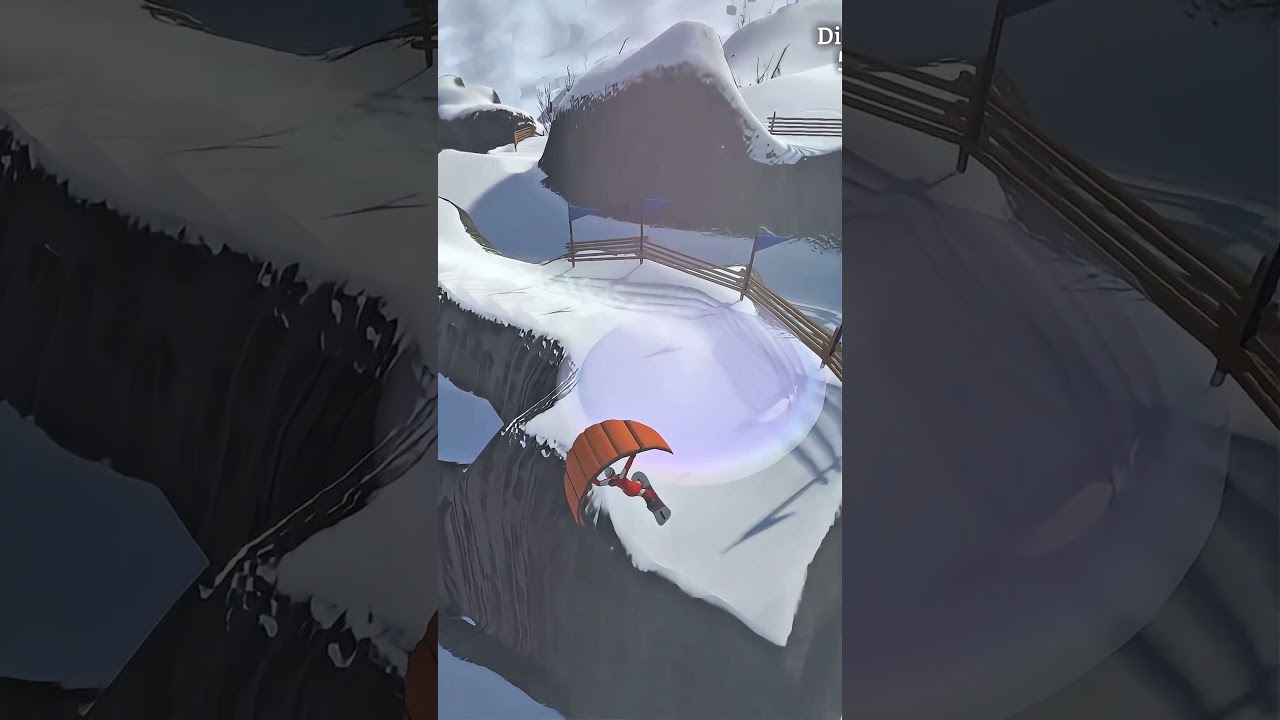 Can you win Gold in this Parachute Challenge!?🪂👀 #mountain #ski #gaming #snowboarding #game