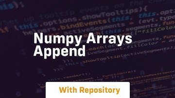 numpy arrays append