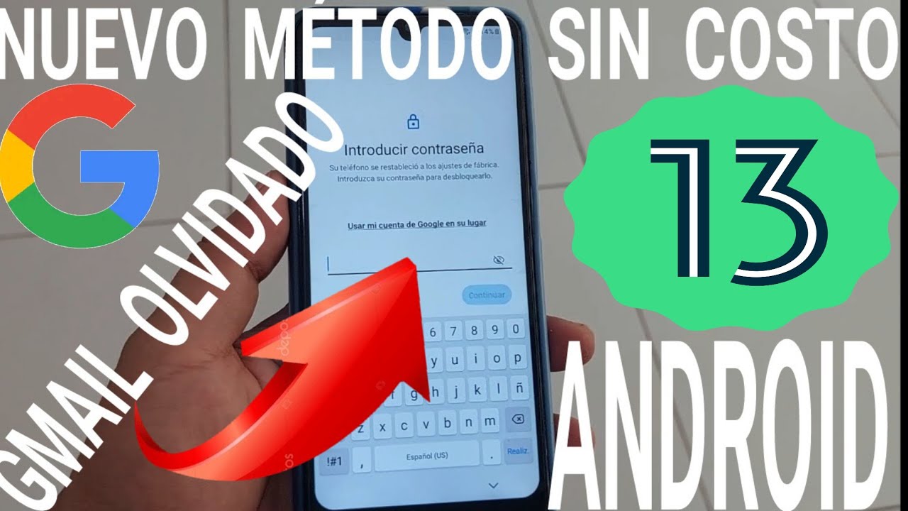 Nuevo Método Android 13 / Eliminar cuenta de google samsung a04s a04 ...