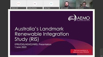 Webinar: Australia’s Landmark Renewable Integration Study (sponsored by EPRI/ESIG/AEMO/NREL)