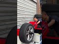 checking the car wheels with special tools easily #youtubeshorts #trending