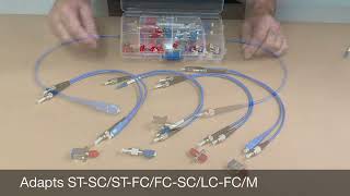 FiberShack Fiber Optic Adapter Kit | 20x SC, FC, ST, LC Adapters in Carry Case