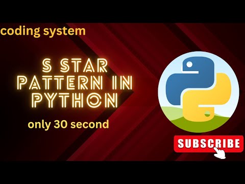 |S star pattern in python |for loop star patterns |python3 star patterns |S pyramid shape in python