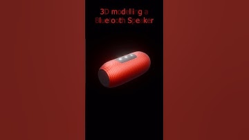 3d modelling a Bluetooth speaker #speaker #bluetoothspeaker #blender #3dmodeling #timelapse #texture