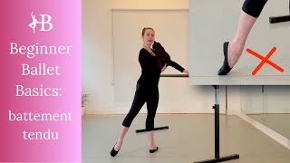 Beginner Ballet Basics:Battement Tendu | Adult Ballet